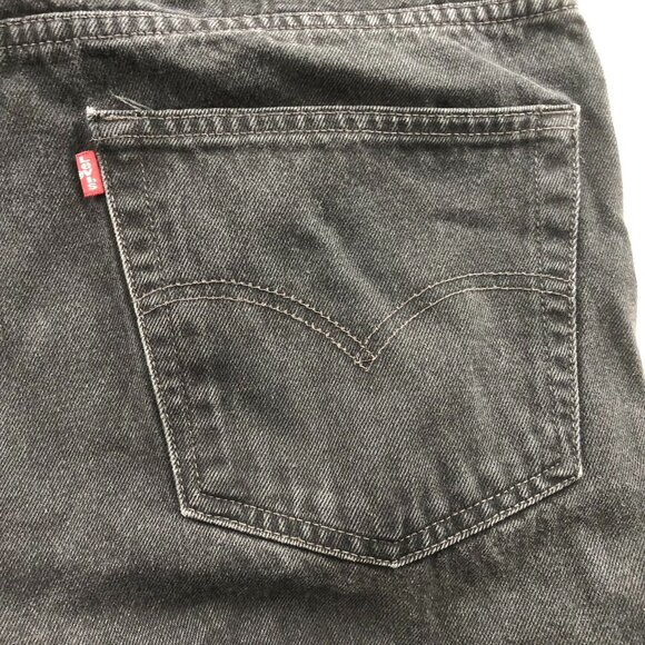 Levis Men's 505 Jeans 40x32 Black Regular Fit Straight Leg Vintage - Picture 8 of 11